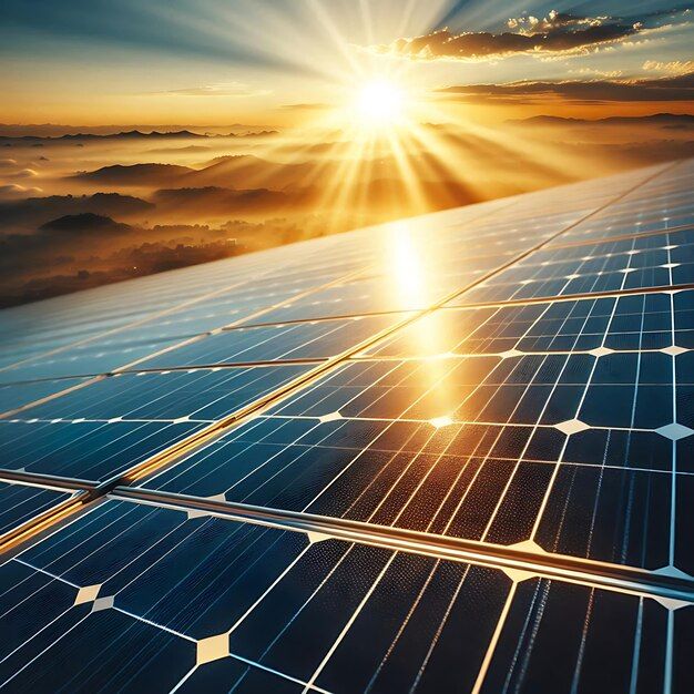 Solar panels on rooftop